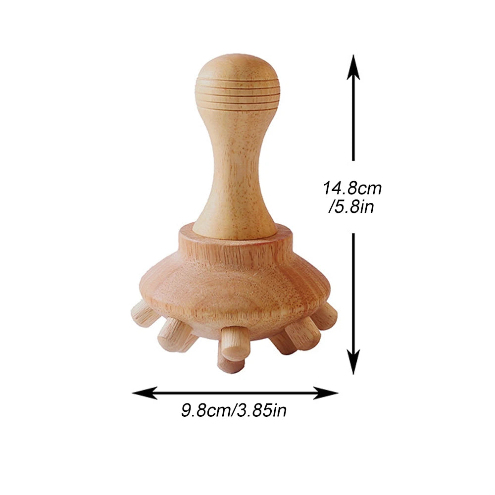 Wooden Massage Tools anti Cellulite Massage Wooden Roller Lymphatic Drainage Tool,Anti Cellulite Cup Mushroom Wood Therapy